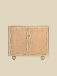 Carlo Two Door Cabinet With Cane - thumbnail 2