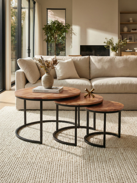 Silvana Mango Wood Nesting Coffee Table - image 1