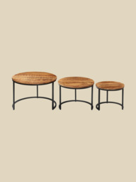 Silvana Mango Wood Nesting Coffee Table - thumbnail 2