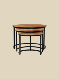 Silvana Mango Wood Nesting Coffee Table - thumbnail 4