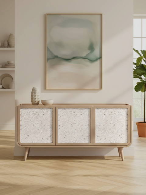 Kael Three Door Sideboard - Light Wood - image 1