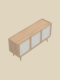 Kael Three Door Sideboard - Light Wood - thumbnail 5