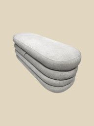 Khalia Ivory Storage Ottoman - thumbnail 4