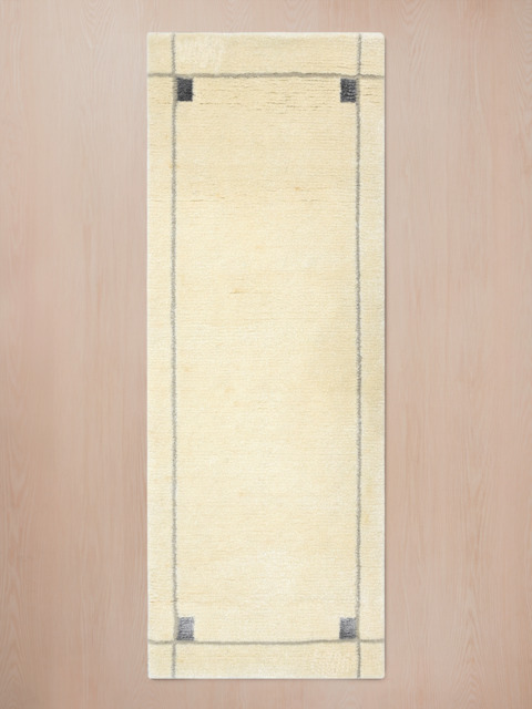 Alinaa Hand-knotted Wool Rug - Runner-90x155 cm