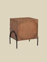Danton Two Drawer Wooden Bedside Table - thumbnail 5