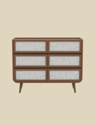 Kael Six Drawer Chest - Walnut - thumbnail 2