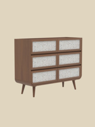 Kael Six Drawer Chest - Walnut - thumbnail 4