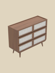 Kael Six Drawer Chest - Walnut - thumbnail 6