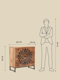 Koral Mango Wood Three Drawer Chest - thumbnail 5