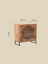 Koral Mango Wood Three Drawer Chest - thumbnail 4