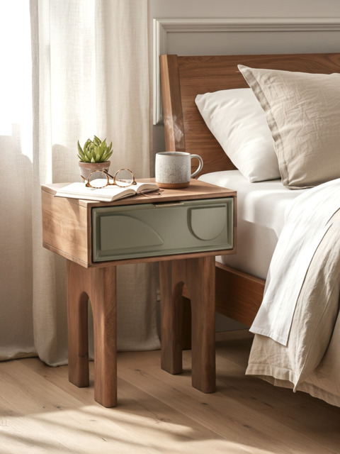 Verde One Drawer Bedside Table - image 1
