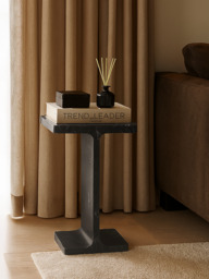 Cassian Black Marble Side Table - thumbnail 1