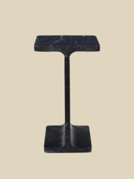 Cassian Black Marble Side Table - thumbnail 3