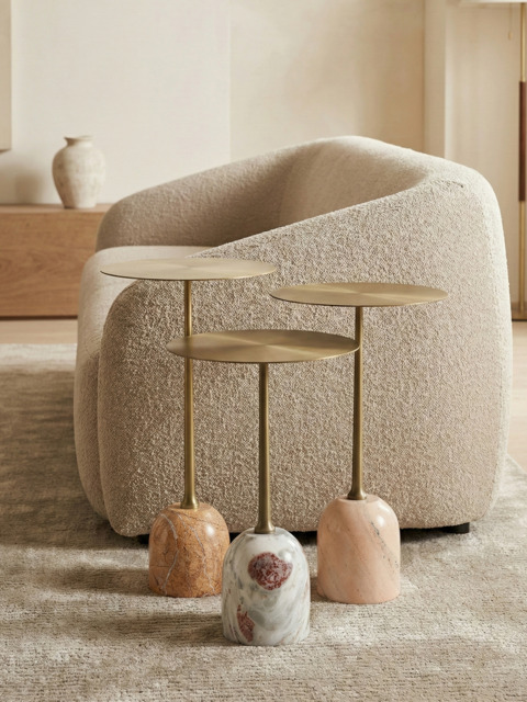 Edie Marble Base Side Tables - Set of 3 - image 1