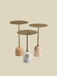 Edie Marble Base Side Tables - Set of 3 - thumbnail 2