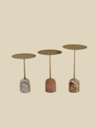Edie Marble Base Side Tables - Set of 3 - thumbnail 3