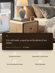 Luce Mango Wood Two Drawer Bedside Table - thumbnail 3