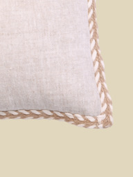 Hamir Beige Hand-woven Cushion - thumbnail 5