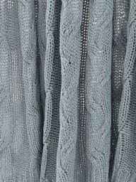 Cason Blue Cotton Knitted Throw - thumbnail 3