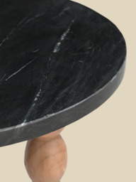 Elildh Mango Wood Glam Side Table - thumbnail 5