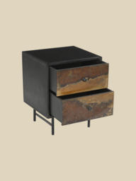 Astra Two Drawer Bedside Table - thumbnail 4