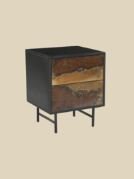 Astra Two Drawer Bedside Table - thumbnail 3