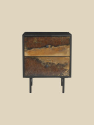 Astra Two Drawer Bedside Table - thumbnail 2