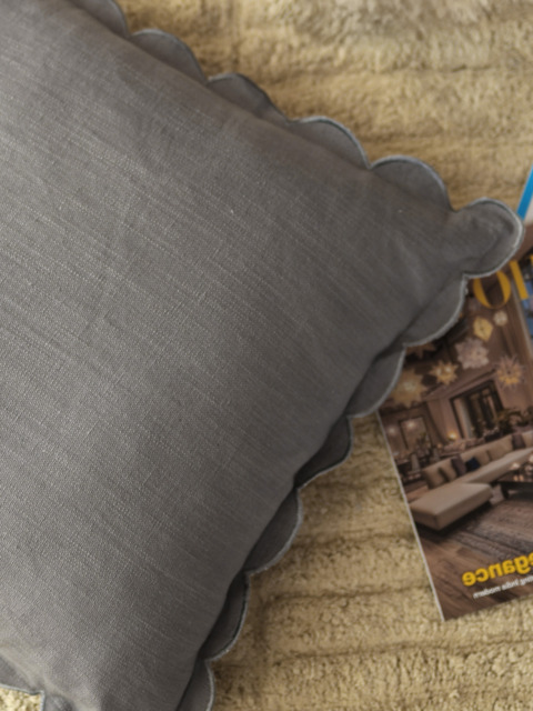 Zina Cotton-Linen Grey Cushion - image 1