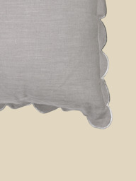 Zina Cotton-Linen Grey Cushion - thumbnail 5