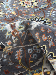 Kavro Hand-Knotted Wool & Bamboo Silk Rug - Grey - thumbnail 5