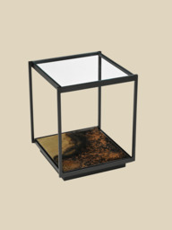 Astra Iron Side Table with Glass Top - thumbnail 4