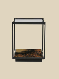 Astra Iron Side Table with Glass Top - thumbnail 2