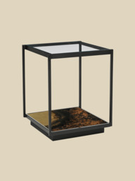 Astra Iron Side Table with Glass Top - thumbnail 3