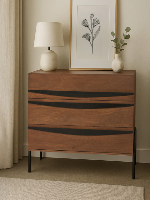 Danton Three Drawer Wooden Chest - image 1