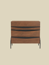 Danton Three Drawer Wooden Chest - thumbnail 2
