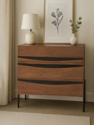 Danton Three Drawer Wooden Chest - thumbnail 1