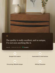 Danton Three Drawer Wooden Chest - thumbnail 3