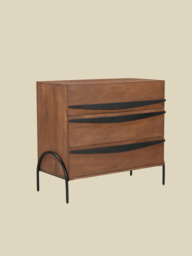 Danton Three Drawer Wooden Chest - thumbnail 4