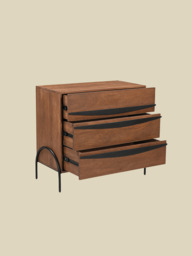 Danton Three Drawer Wooden Chest - thumbnail 6