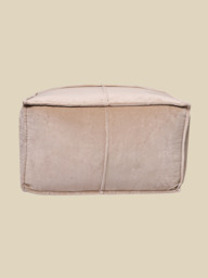 Verdure Beige Cotton Pouffe - thumbnail 5