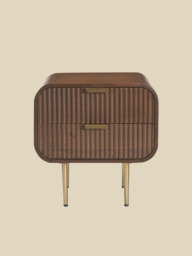 Kevin Two Drawer Bedside Table - thumbnail 2