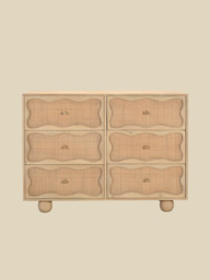 Paxon Six Drawer Chest With Cane - thumbnail 2