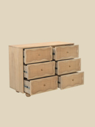 Paxon Six Drawer Chest With Cane - thumbnail 6