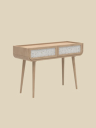 Kael Two Drawer Console Table - Natural - thumbnail 3