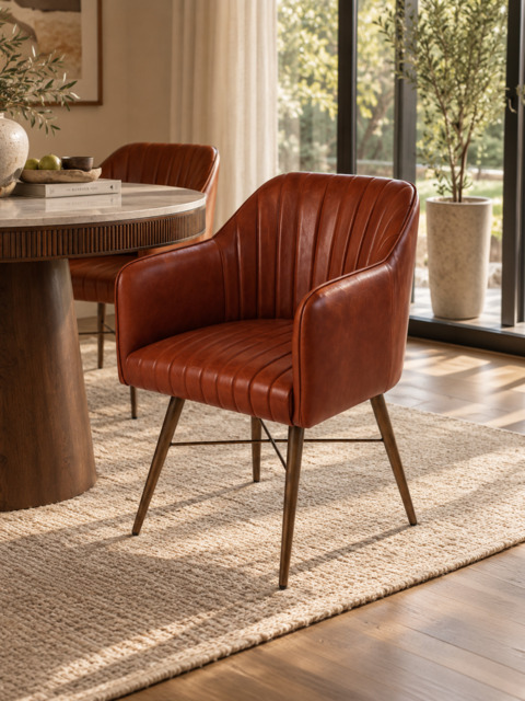 Corso Waxy Leather Dining Chair - Cognac - image 1