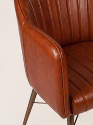Corso Waxy Leather Dining Chair - Cognac - thumbnail 4