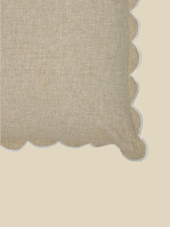 Zina Cotton-Linen Beige Cushion - thumbnail 5