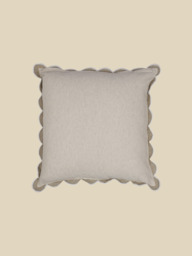 Zina Cotton-Linen Beige Cushion - thumbnail 3