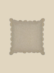 Zina Cotton-Linen Beige Cushion - thumbnail 2