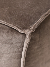 Verdure Grey Cotton Pouffe - thumbnail 5